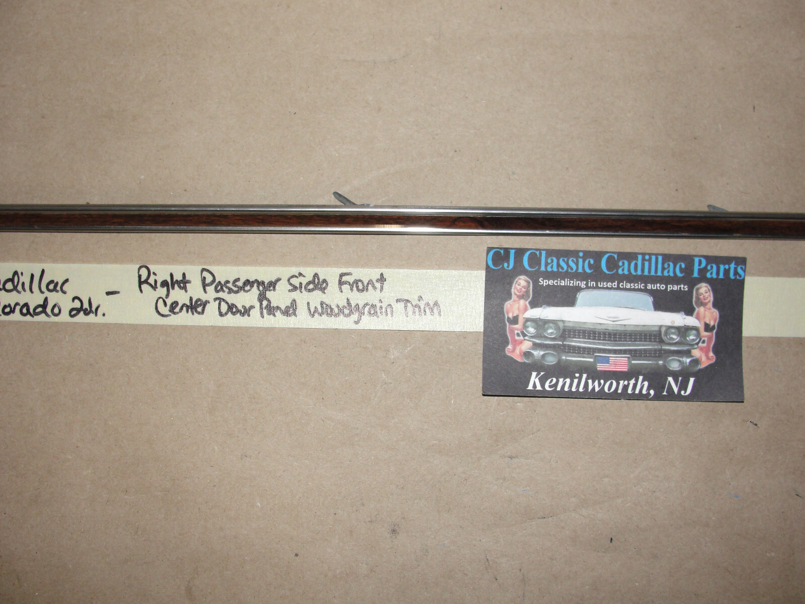 OEM 1972 1973 1974 1975 1976 Cadillac Eldorado 2DR RIGHT PASS SIDE FRONT DOOR PANEL CENTER MOLDING TRIM - Image 8