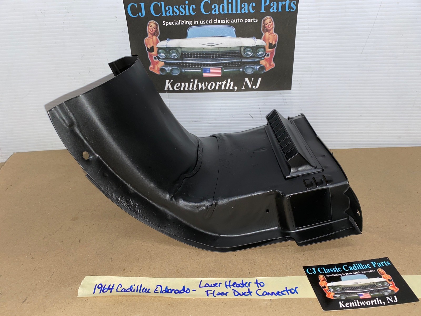 OEM 1963 1964 Cadillac Eldorado Deville FleetwoodA/C LOWER CENTER HEAT HEATER TO FLOOR DUCT VENT CONNECTOR #3512996 - Image 7