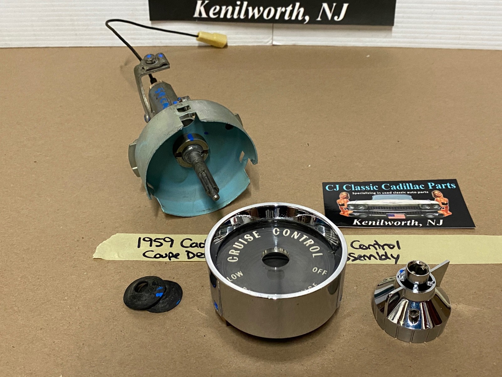OEM 1959 1960 Cadillac Deville Eldordo Fleetwood DASH CRUISE CONTROL SWITCH BEZEL LENS KNOB ASSEMBLY #1998696/#1473430/#3511902 - Image 8