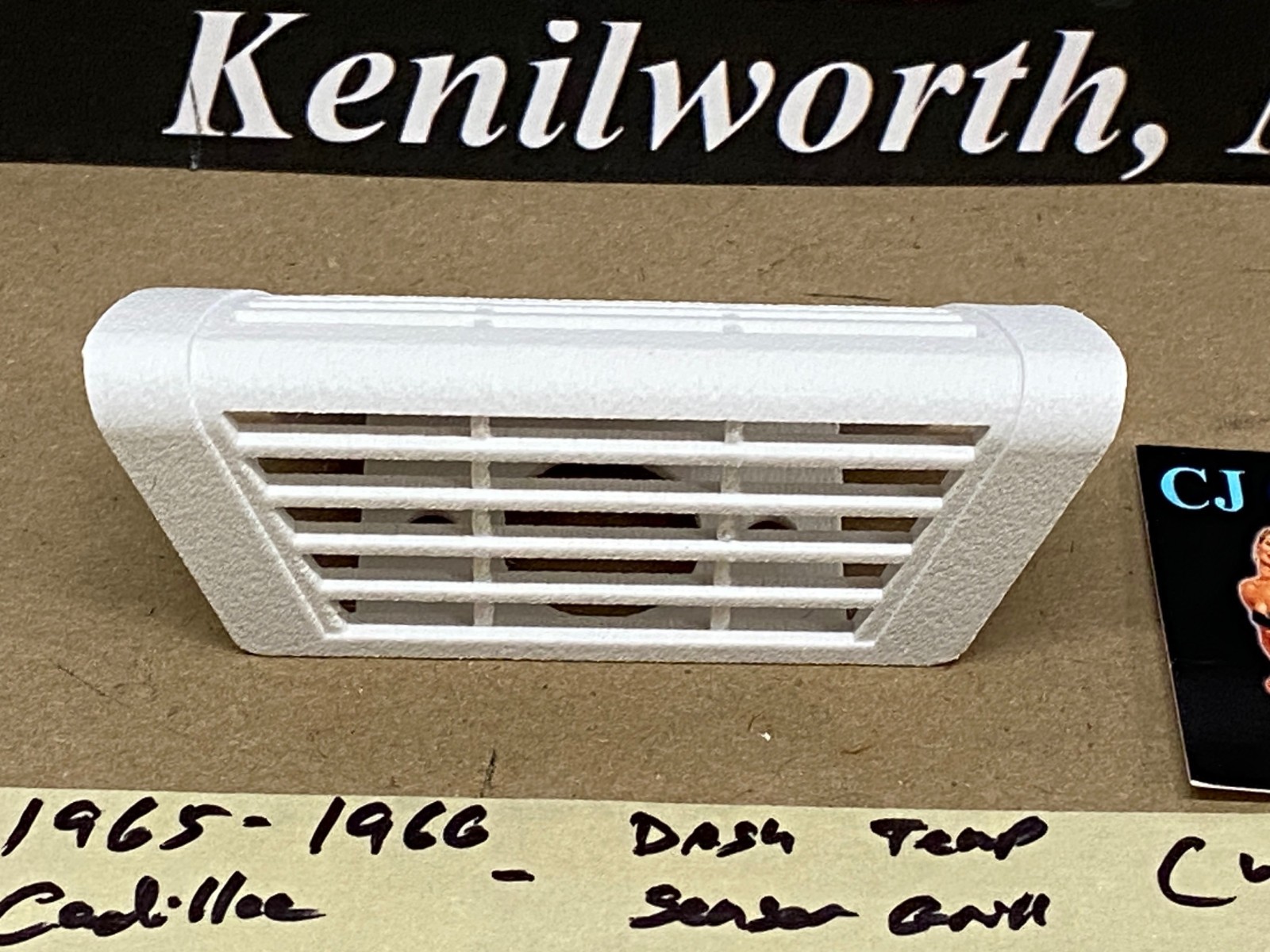NEW 1965 1966 CADILLAC DEVILLE ELDORADO FLEETWOOD CALAIS DASH IN-CAR TEMP SENSOR GRILL COVER TRIM - WHITE - Image 2