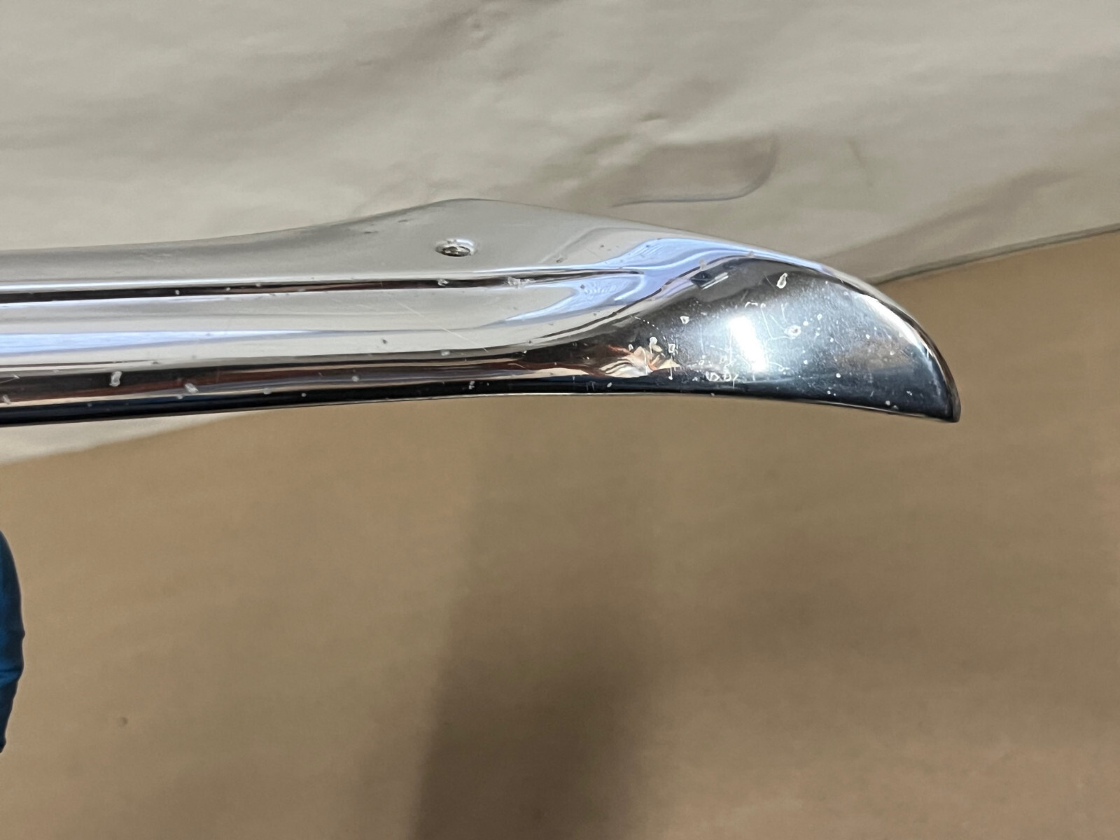 OEM 1959 1960 Cadillac Sedan Deville FLAT TOP INT. LEFT REAR WINDSHIELD C-PILLAR SIDE TRIM #4803295 - Image 8