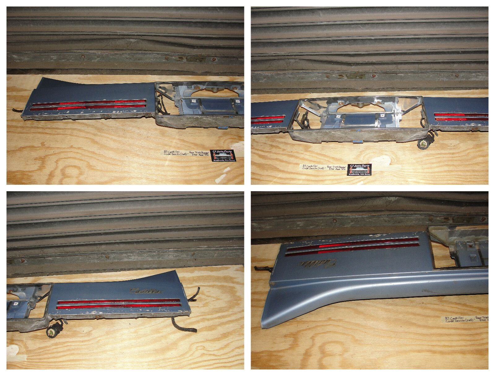 OEM 1985 1986 1987 1988 Cadillac Deville Fleetwood FWD REAR TRUNK BUMPER FILLER PANEL TRIM WITH REFLECTORS FILLERS #20644831 - Image 8