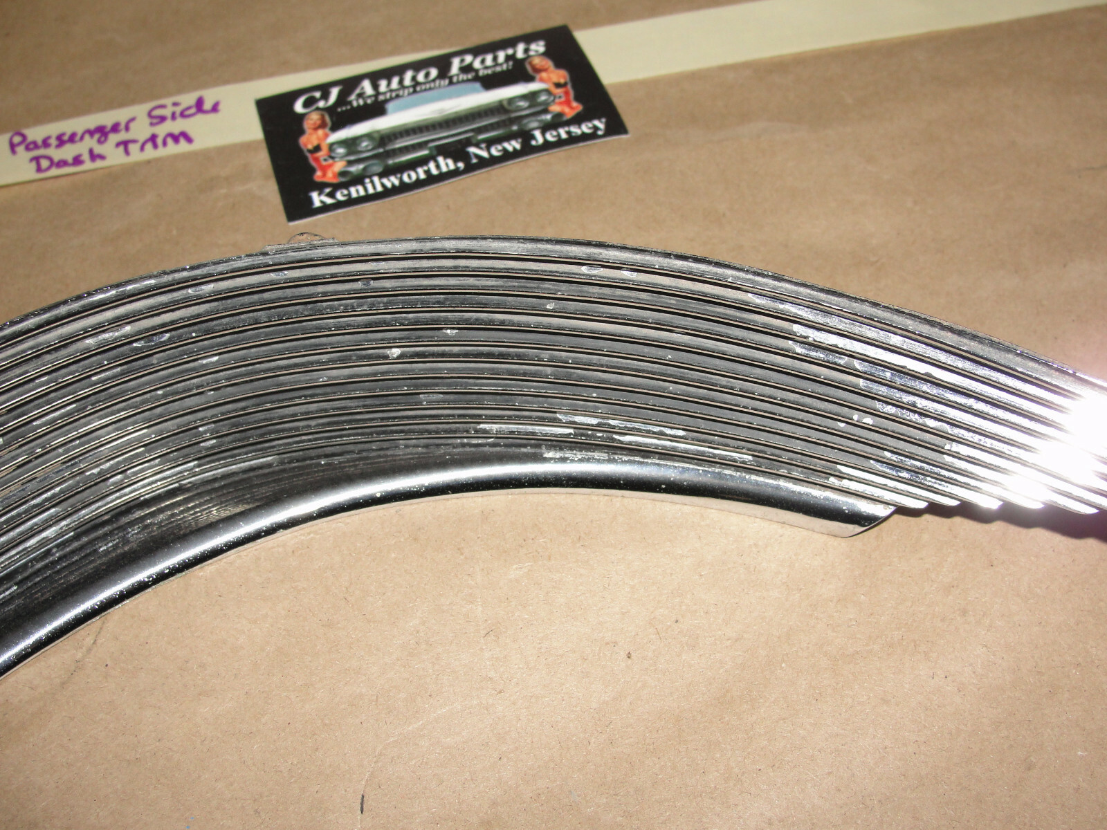 OEM 1955 Cadillac Deville Eldorado Fleetwood RIGHT PASSENGER SIDE CENTER DASH TRIM - Image 8