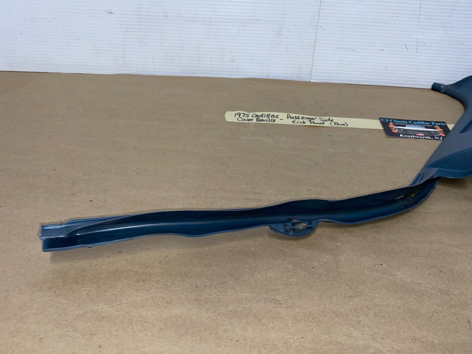 OEM 1971 1972 1973 1974 1975 1976 Cadillac Deville Eldorado Fleetwood Calais RIGHT PASSENGER SIDE LOWER KICK PANEL TRIM - BLUE - Image 8