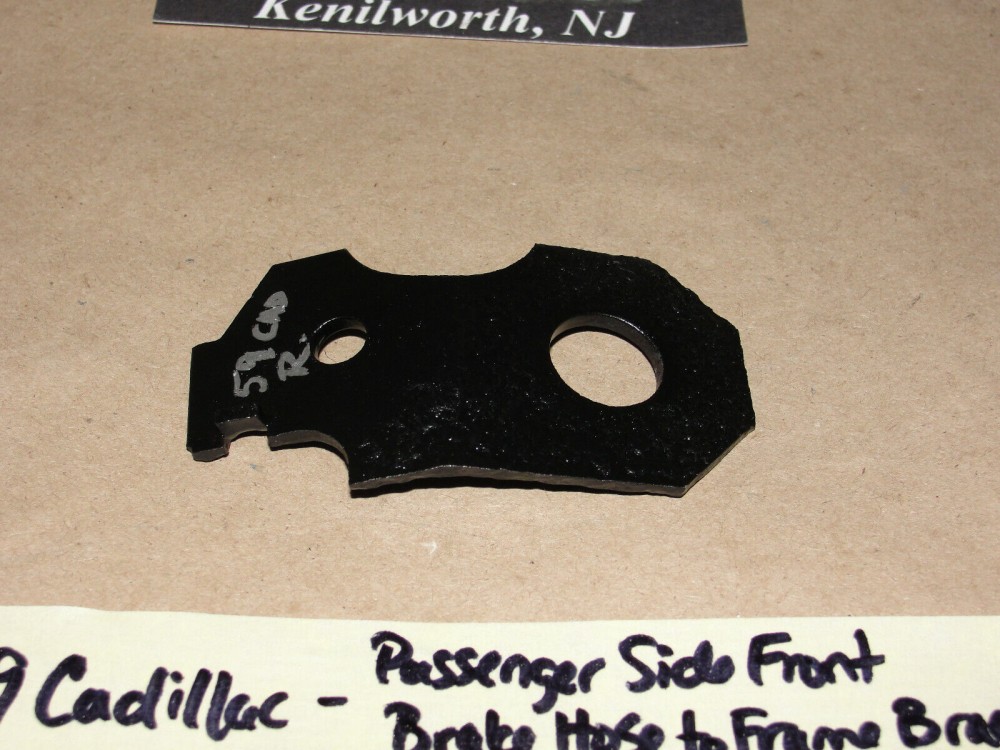OEM 1959 1960 Cadillac Deville Eldorado Fleetwood RIGHT PASSENGER SIDE FRONT BRAKE HOSE TO FRAME MOUNTING BRACKET - Image 8