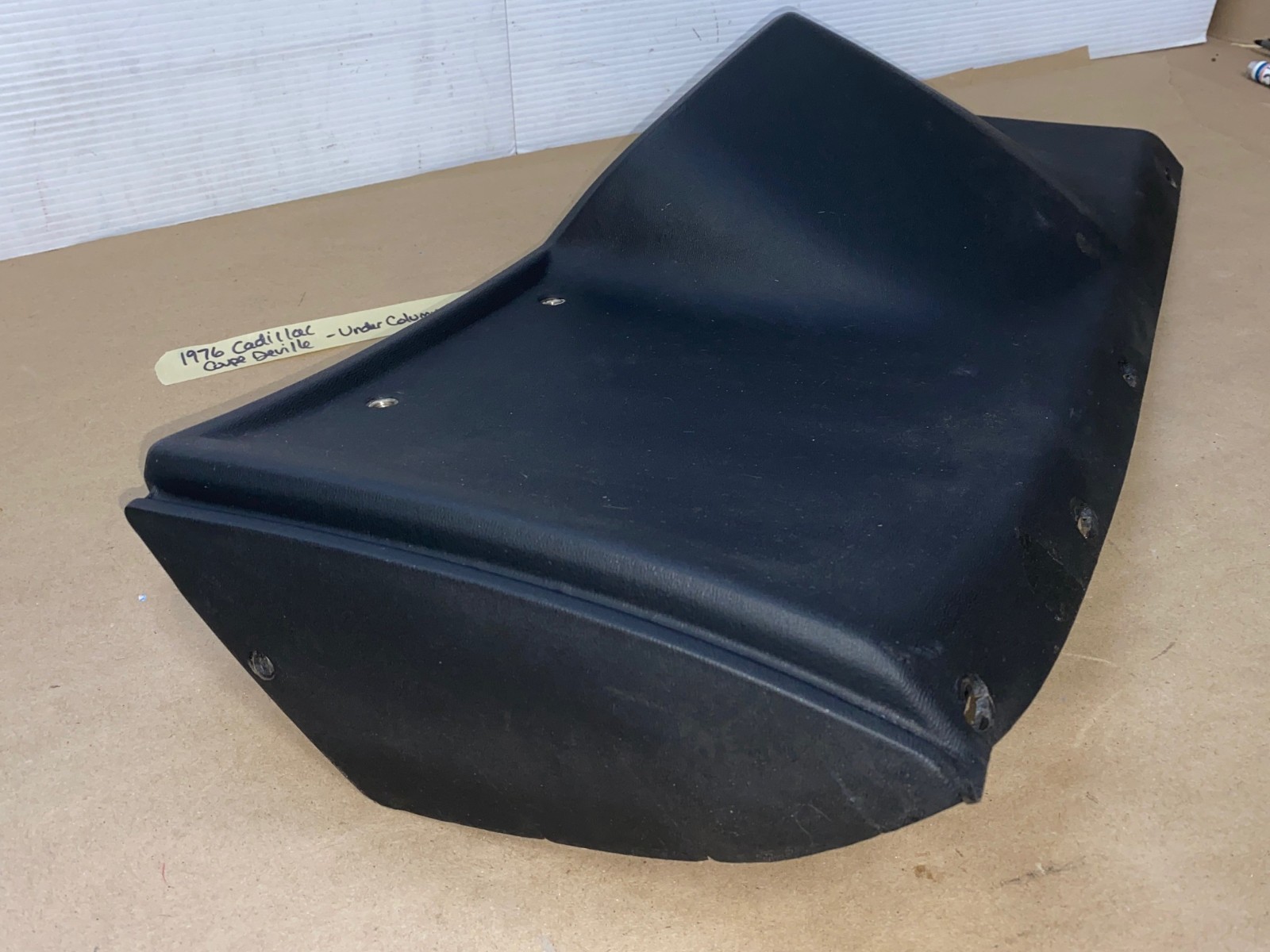 OEM 1974 1975 1976 Cadillac Deville Fleetwood Calais 1974 1975 1976 1977 1978 Eldorado LEFT DASH LOWER UNDER STEERING COLUMN BEZEL TRIM BLACK #3516124 - Image 8