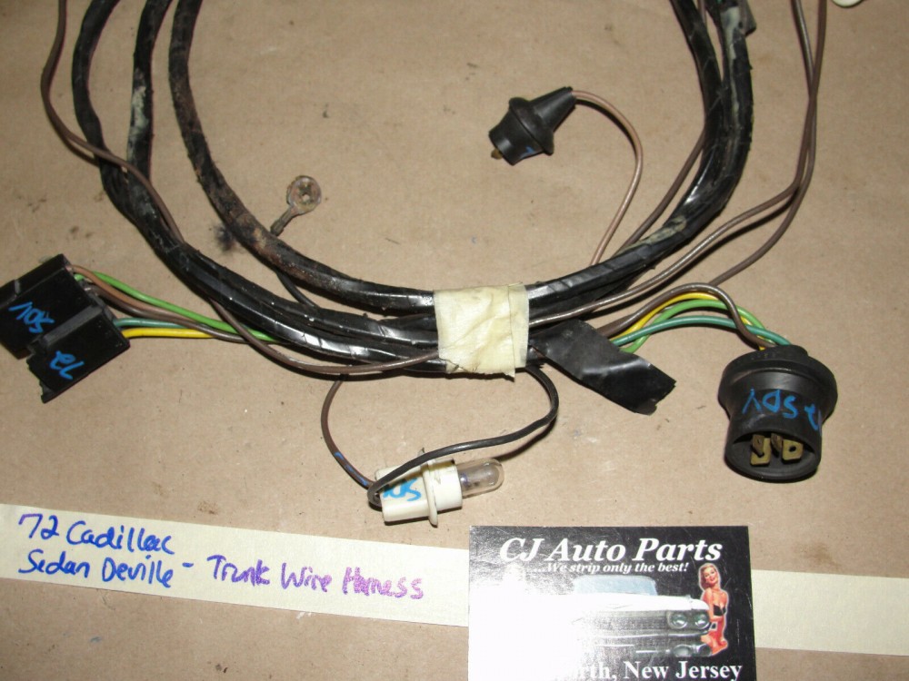 OEM 1971 1972 Cadillac Deville Eldorado Fleetwood TRUNK TAIL LIGHT GAS TANK WIRE HARNESS CONNECTORS - Image 8