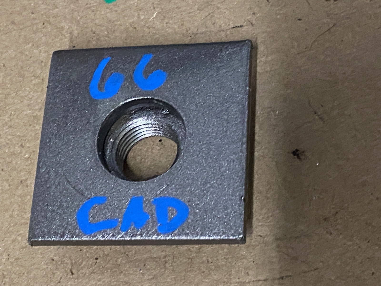 OEM 1965 1966 1967 Cadillac Deville Calais Fleetwood 1965 1966 1967 1968 1969 1970 Eldorado HOOD LOCK PILOT PIN BOLT PLATE WITH NUT #3513414 - Image 4