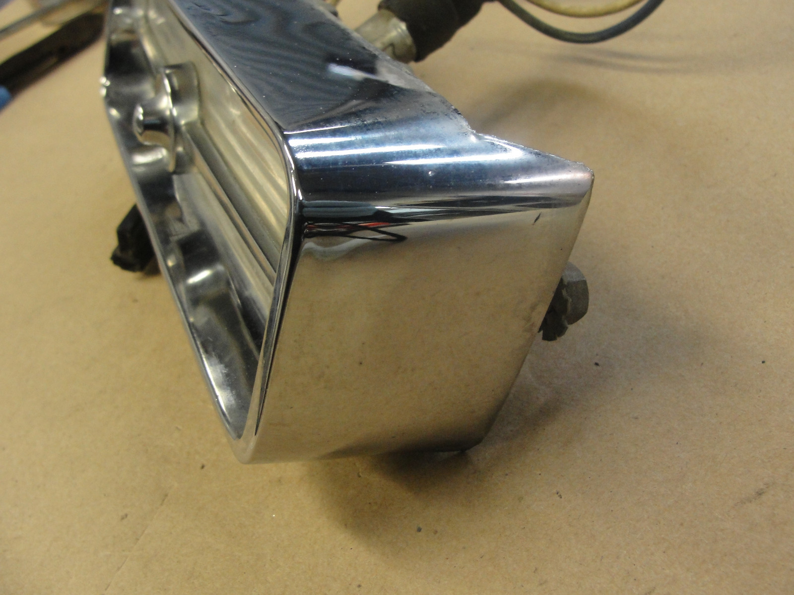 1967 Cadillac Deville Fleetwood Calais GRILL PARK TURN SIGNAL LIGHT LENS CHROME BEZEL TRIM HOUSING #5959174 - Image 9