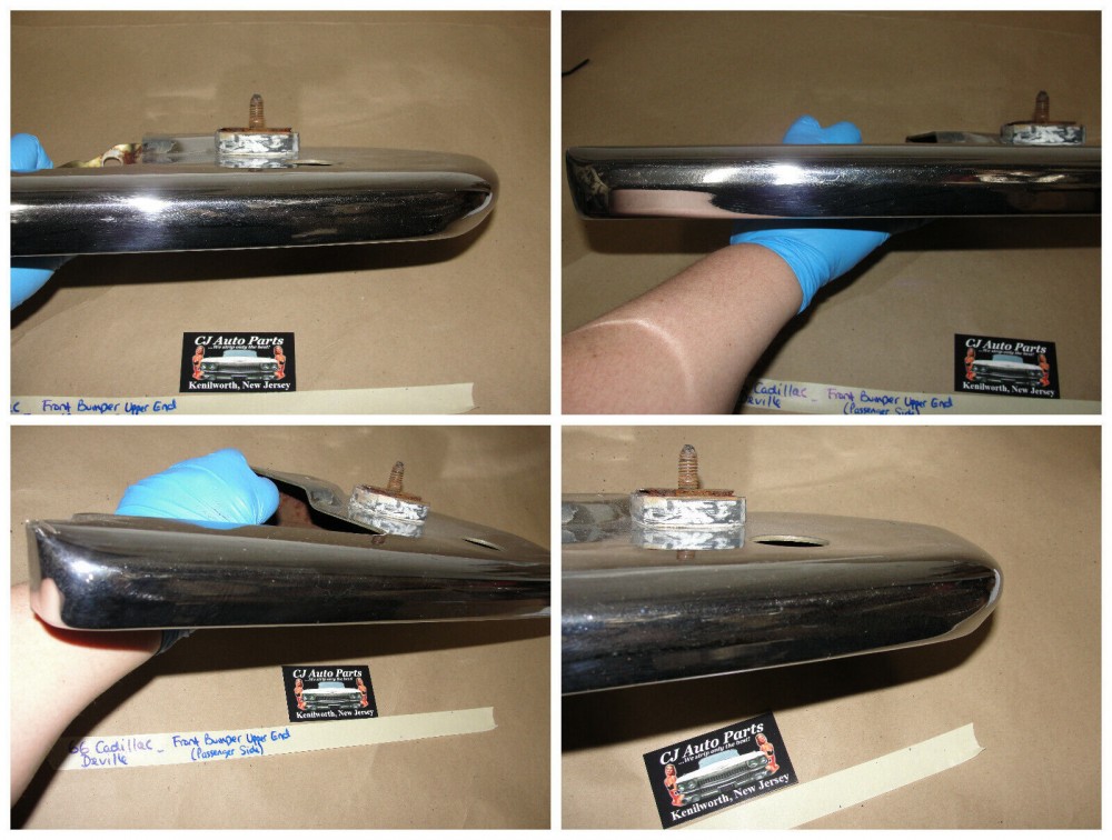 OEM 1966 Cadillac Deville Eldorado Calais Fleetwood RIGHT PASSENGER SIDE UPPER FRONT BUMPER END #3513679 - Image 9