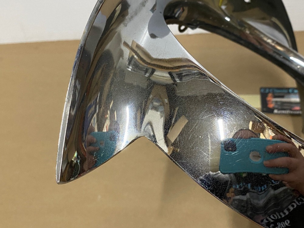 OEM 1957 Cadillac Eldorado Deville Fleetwood CHROME HEADLIGHT BEZEL TRIM #1466084/#3511047 - Image 9