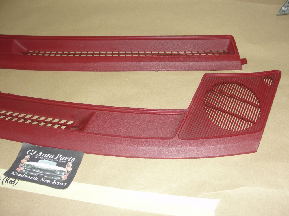 OEM 1974 1975 1976 Cadillac Deville Calais Fleetwood 1974 1975 1976 1977 1978 Eldorado DASH DEFROSTER SPEAKER GRILL VENT TRIM *DARK RED* #1602401/1602402 - Image 9