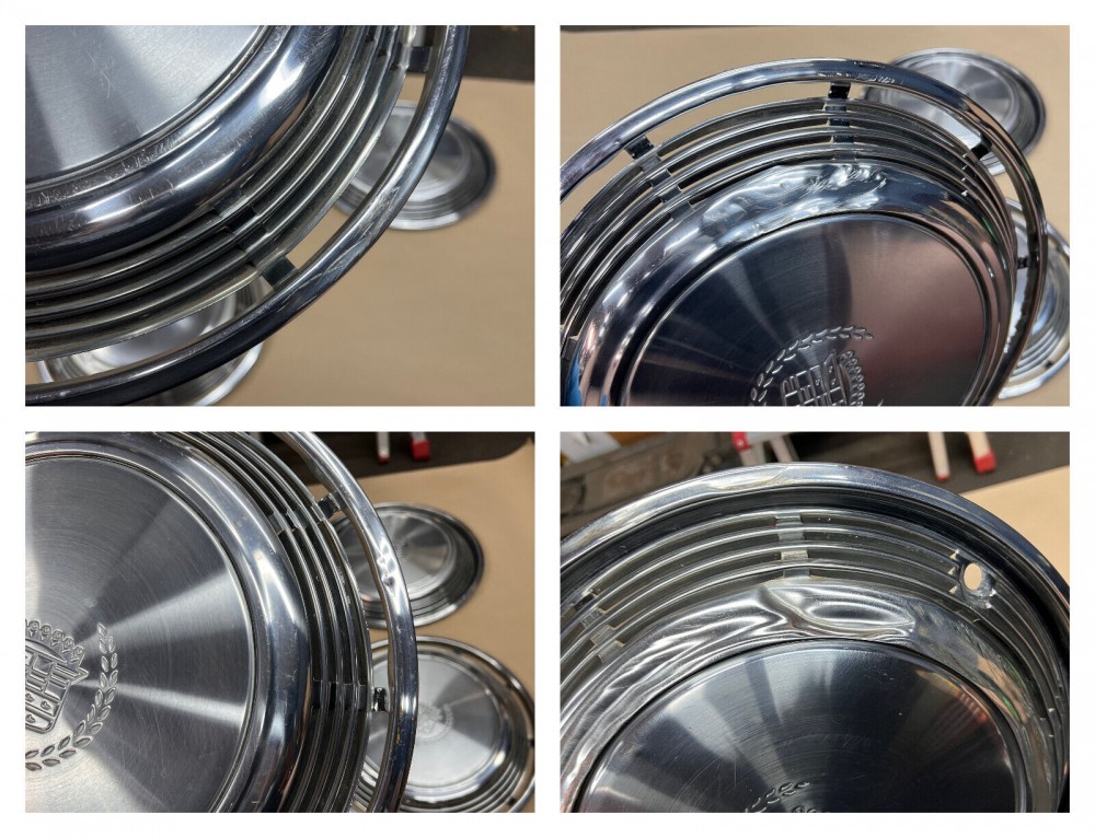 OEM 1972 1973 Cadillac Eldorado 15" HUBCAPS HUB CAPS FACTORY ORIGINAL WHEEL COVERS ~ SET OF 4 - Image 9