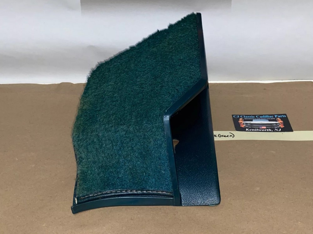 OEM 1971 1972 1973 1974 1975 1976 Cadillac Deville Eldorado Fleetwood Calais RIGHT PASSENGER SIDE KICK PANEL WASTE BASKET TRASH CAN Dark Green - Image 9