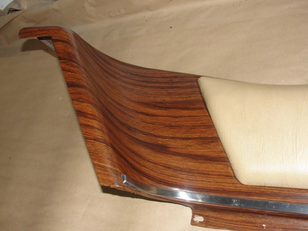 OEM 1974 1975 1976 Cadillac Coupe Deville Calais 2 Door LEFT REAR UPPER QUARTER DOOR PANEL WOODGRAIN - Image 9