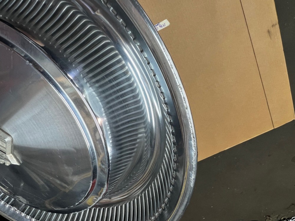 OEM 1974 1975 1976 Cadillac Deville Fleetwood 15" TURBINE HUBCAP WHEEL COVER W/CREST EMBLEM #001 (ONE) - Image 9