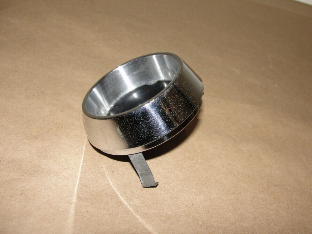 OEM 1960 Cadillac Deville Eldorado Fleetwood FLAT TOP STEERING WHEEL HORN BAR CENTER CAP TRIM WITH EMBLEM - Image 9