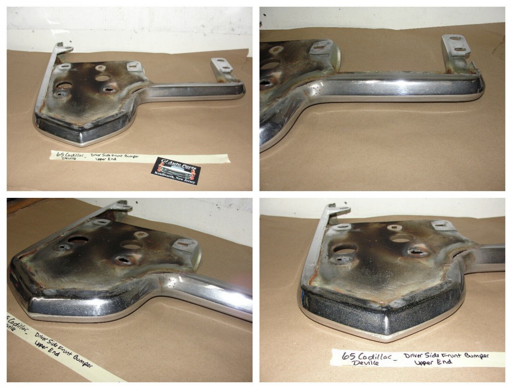 OEM 1965 Cadillac Deville Eldorado Fleetwood Calais LEFT DRIVER SIDE FRONT BUMPER UPPER END #35113312 - Image 9