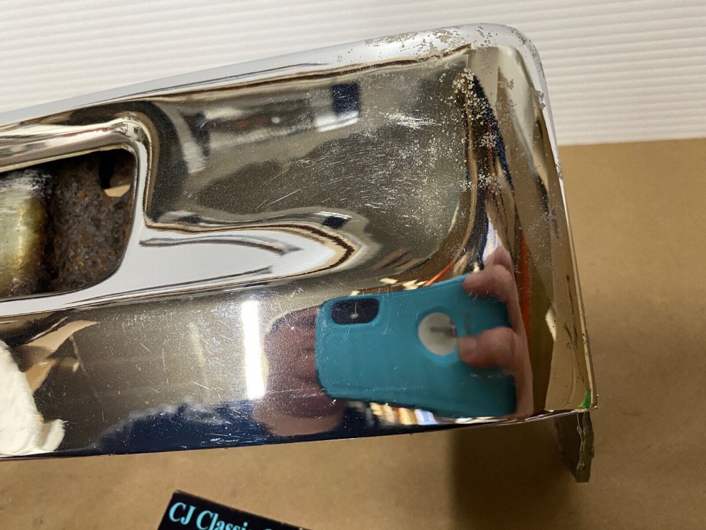 OEM 1974 1975 1976 Cadillac Deville Calais Fleetwood LEFT DRIVER SIDE BACK REAR CHROME BUMPER END #3515870 - Image 9