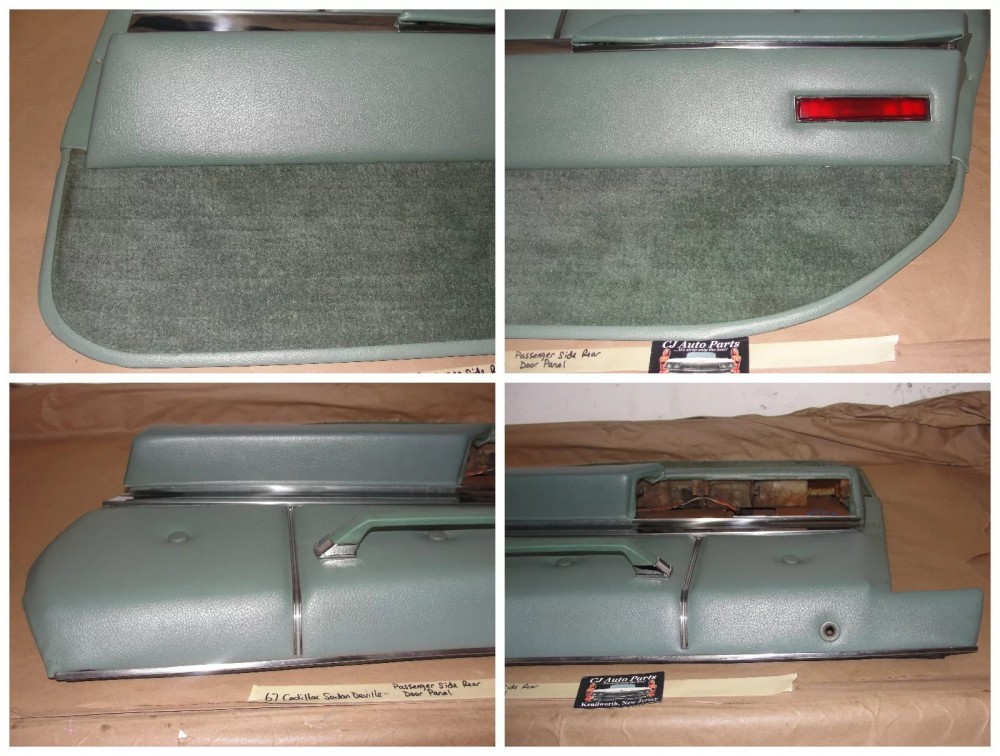OEM 1967 Cadillac Sedan DeVille Calais Fleetwood 4 Door RIGHT PASSENGER SIDE REAR DOOR PANEL ARM REST TRIM - Image 9