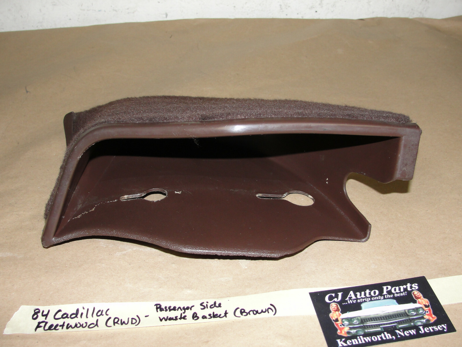 OEM 1976 1977 1978 1979 Cadillac Seville RIGHT PASSENGER SIDE KICK PANEL WASTE BASKET TRASH CAN #1699394/#1702012 - Image 9