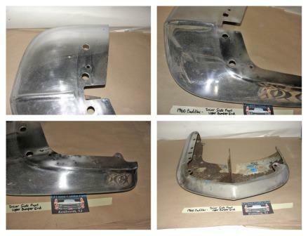 OEM 1960 Cadillac Deville Eldorado Fleetwood LEFT DRIVER SIDE CHROME UPPER FRONT BUMPER END CORNER #3511899 - Image 2