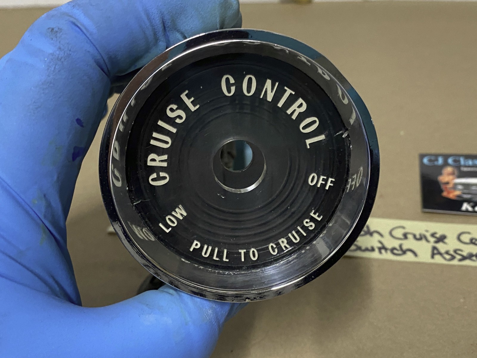 OEM 1959 1960 Cadillac Deville Eldordo Fleetwood DASH CRUISE CONTROL SWITCH BEZEL LENS KNOB ASSEMBLY #1998696/#1473430/#3511902 - Image 9