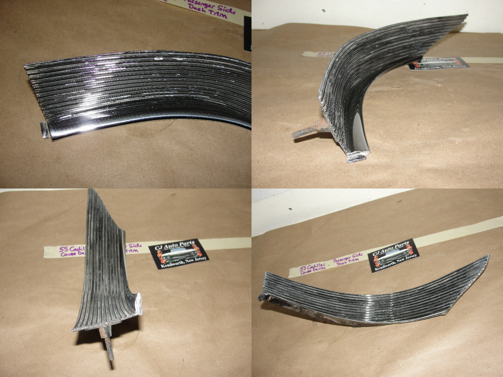 OEM 1955 Cadillac Deville Eldorado Fleetwood RIGHT PASSENGER SIDE CENTER DASH TRIM - Image 9