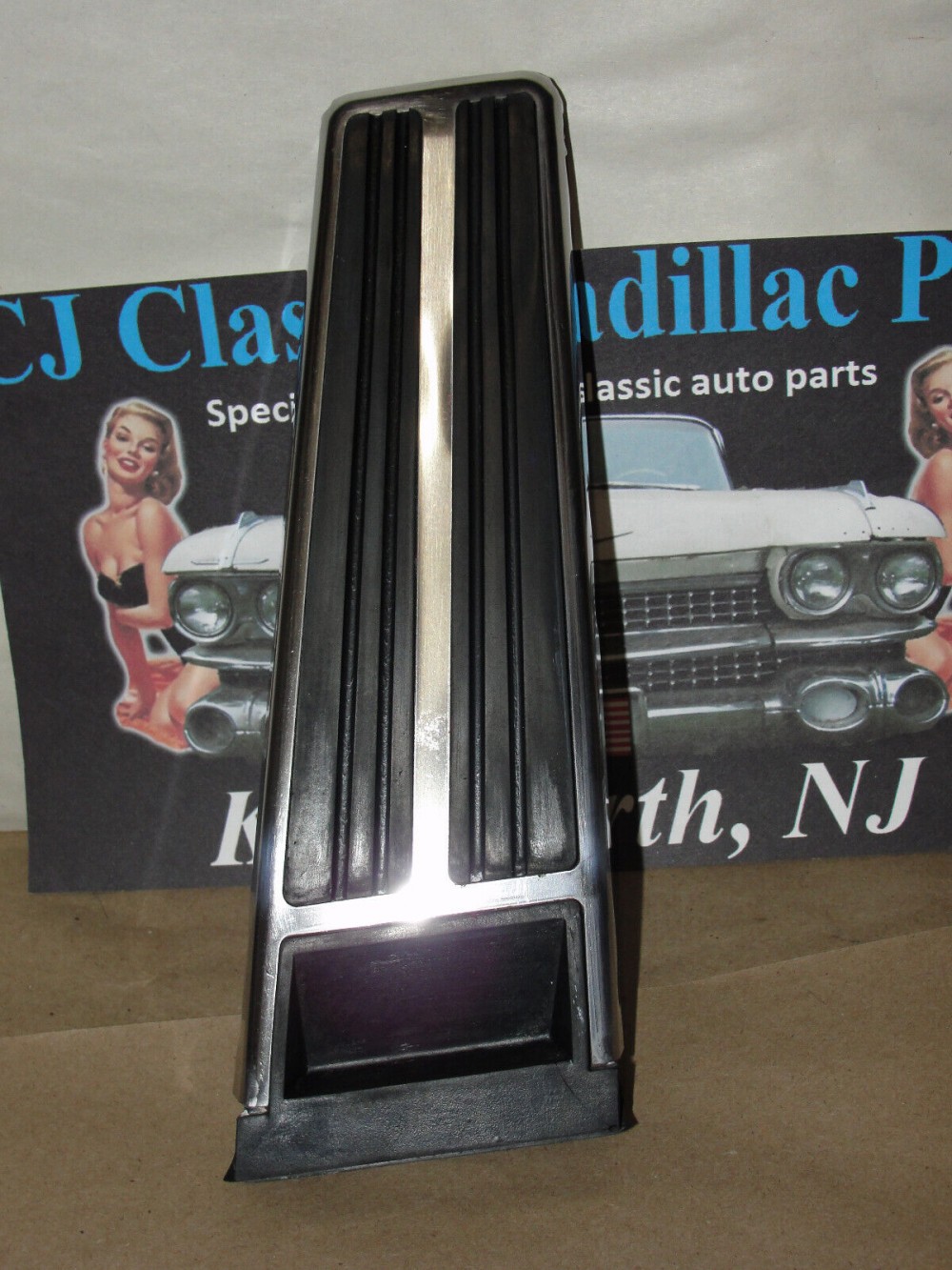 OEM 1971 1972 1973 1974 1975 1976 Cadillac Eldorado ACCELERATOR GAS PEDAL PAD WITH CHROME TRIM #412763 - Image 8