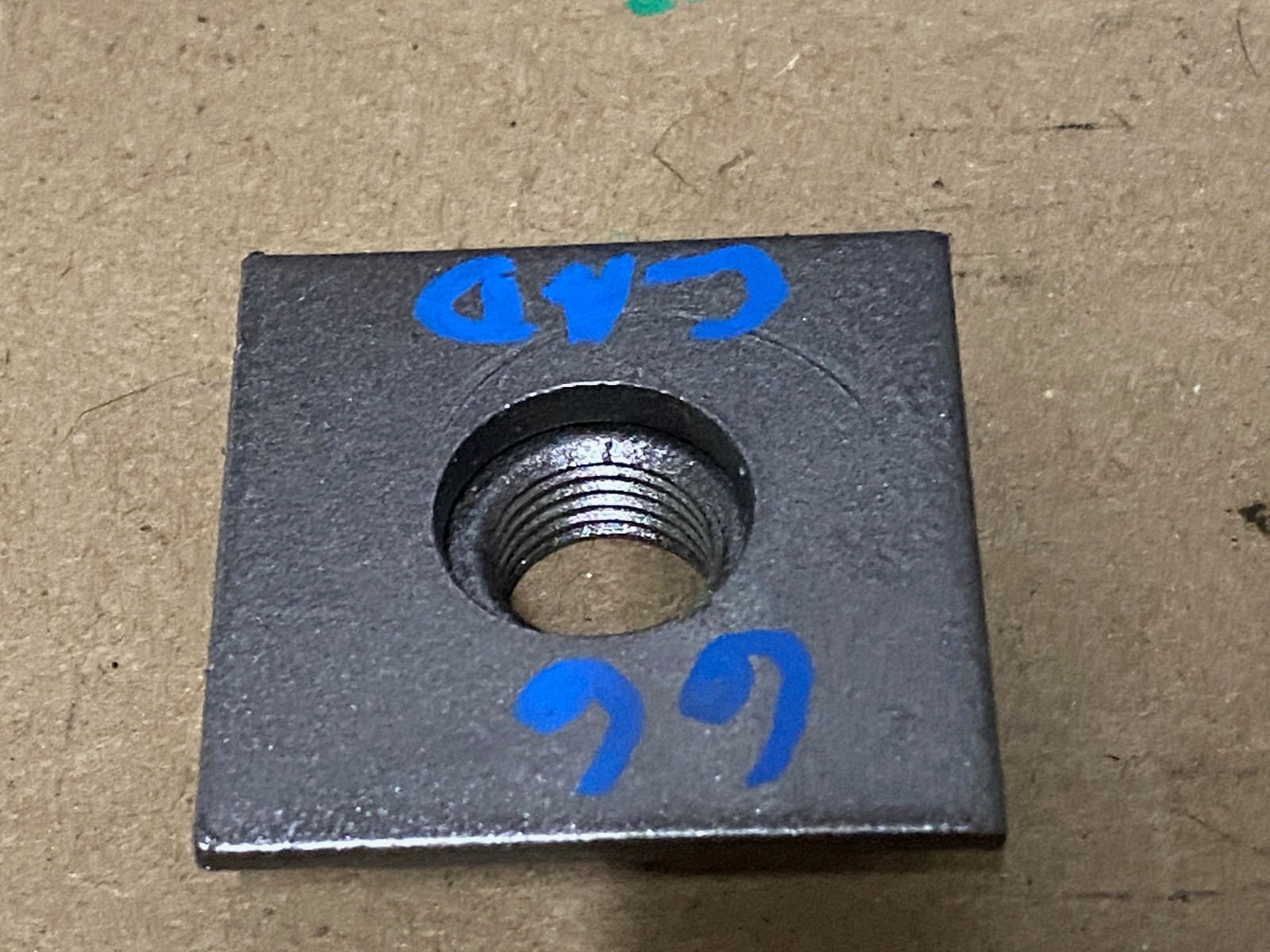 OEM 1965 1966 1967 Cadillac Deville Calais Fleetwood 1965 1966 1967 1968 1969 1970 Eldorado HOOD LOCK PILOT PIN BOLT PLATE WITH NUT #3513414 - Image 3