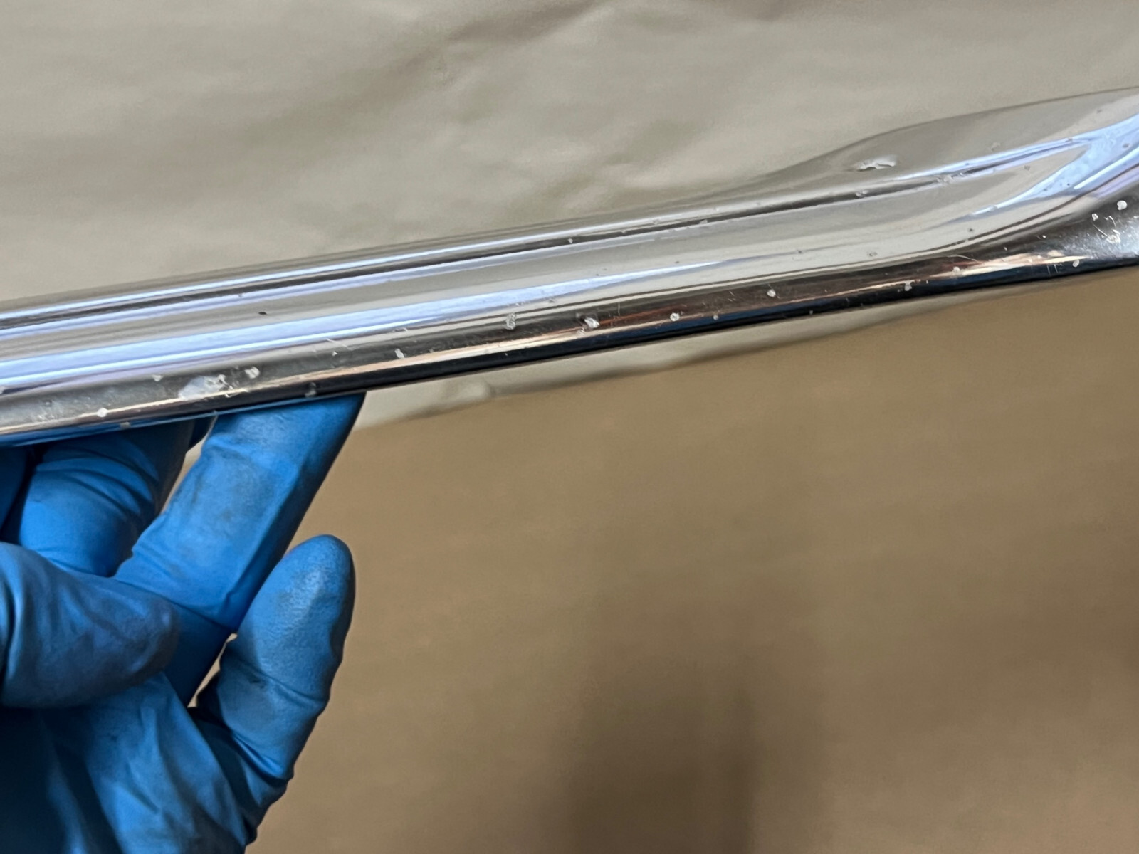 OEM 1959 1960 Cadillac Sedan Deville FLAT TOP INT. LEFT REAR WINDSHIELD C-PILLAR SIDE TRIM #4803295 - Image 9