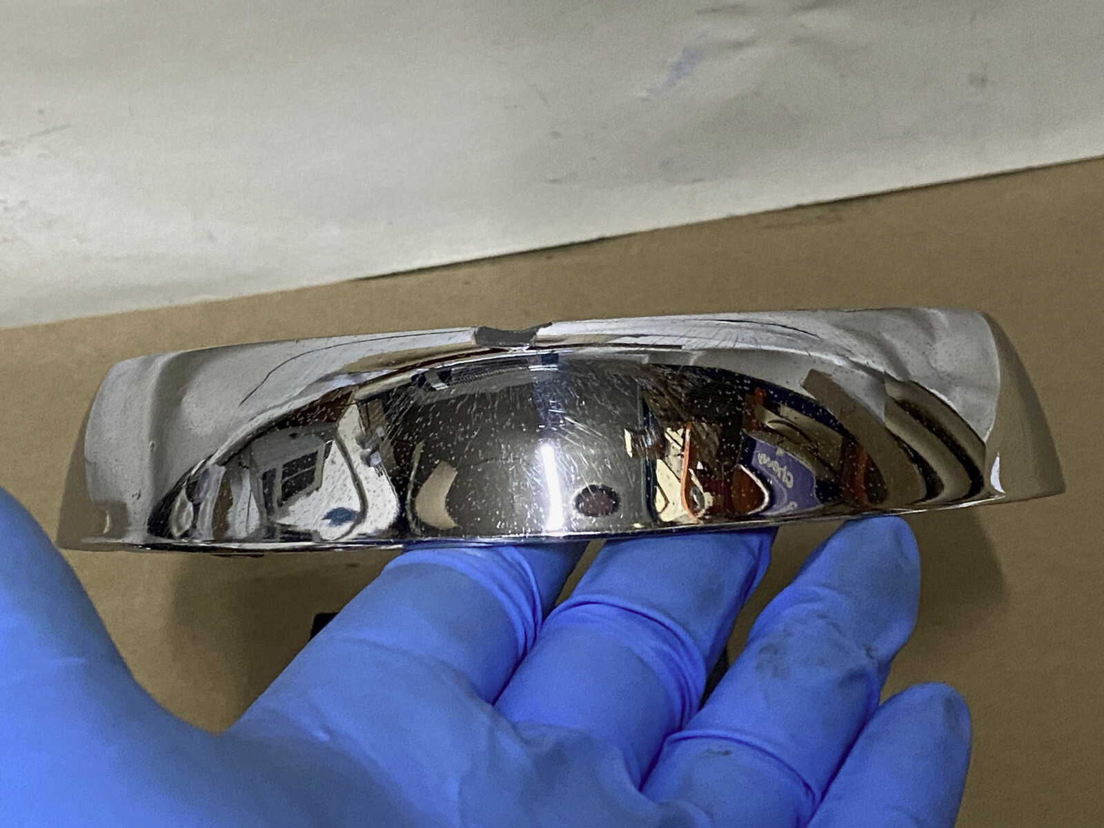OEM 1962 Cadillac Deville Fleetwood Eldorado HEADLIGHT CHROME BEZEL DOOR TRIM #3512583/#1477656 - Image 9