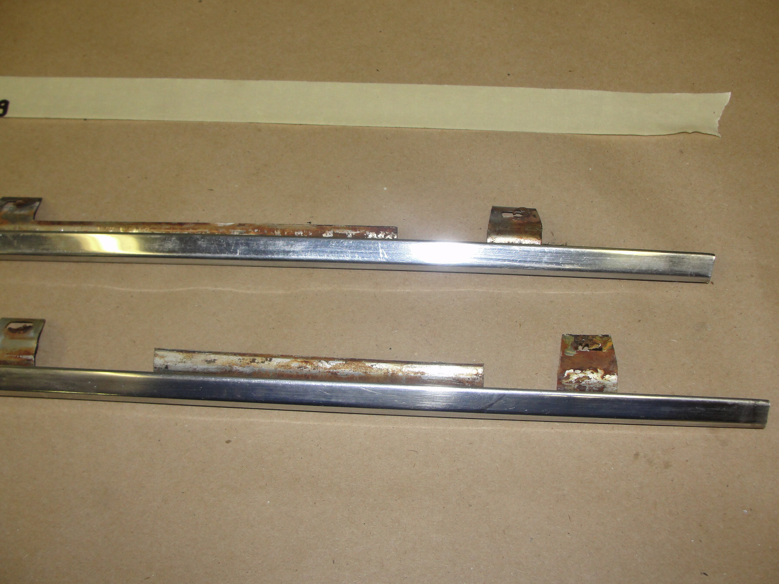 OEM 1966 Cadillac Eldorado Fleetwood Deville Calais TRUNK DECK LID LIP CHROME BEZEL TRIM MOLDING 3 PIECE SET #4227324/#4227325/#4227314 - Image 9
