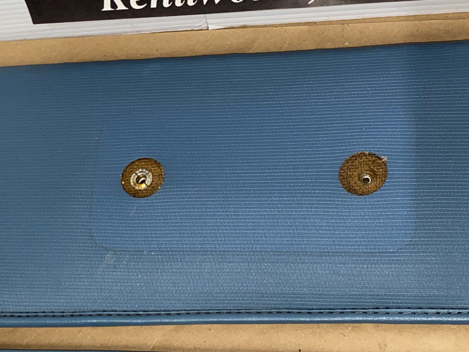 OEM 1965 1966 1967 1968 Cadillac Fleetwood Deville Calais 1967 1968 Eldorado LEFT & RIGHT SUN VISORS WITH HINGES - LIGHT BLUE - Image 9