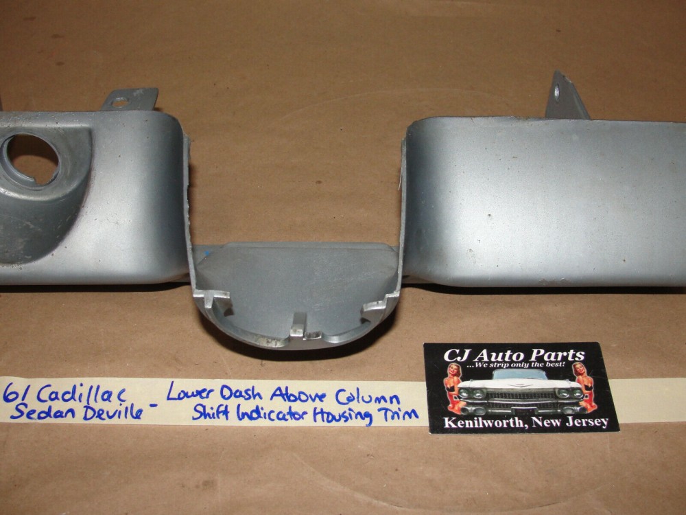 OEM 1961 Cadillac Deville Eldorado Fleetwood LEFT LOWER DASH ABOVE COLUMN SHIFT INDICATOR HOUSING TRIM #1475193 - Image 9