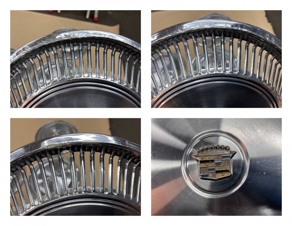 OEM 1969 1970 Cadillac Eldorado 15" HUBCAPS HUB CAPS FACTORY ORIGINAL WHEEL COVERS ~ SET OF 4 - Image 9