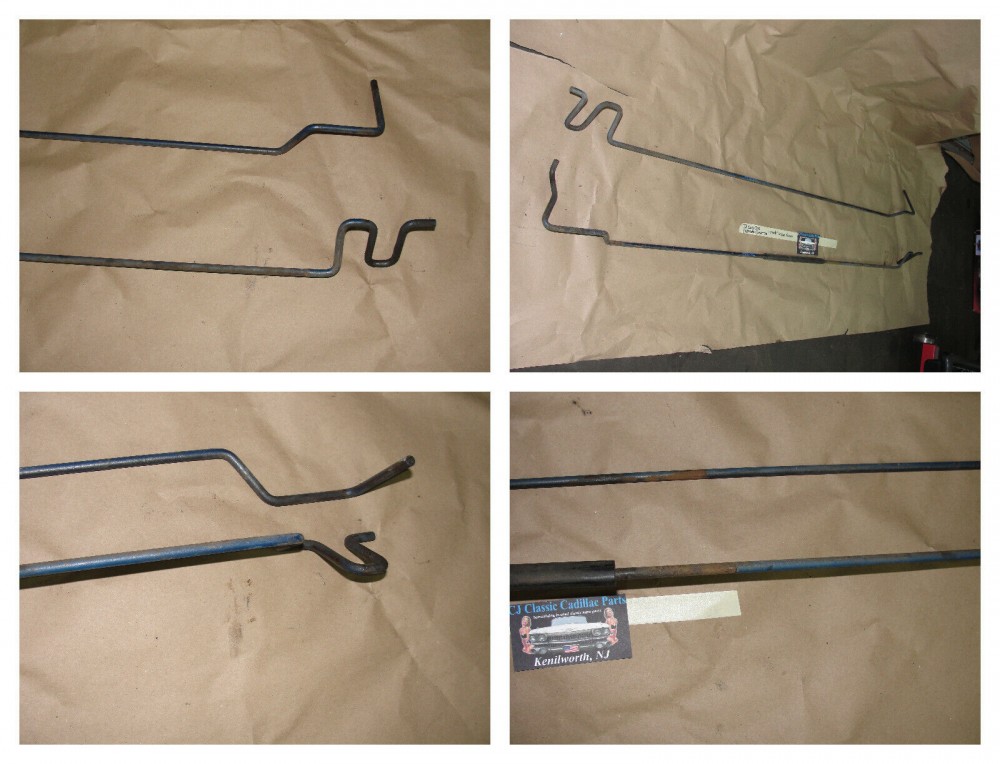 OEM 1973 1974 1975 1976 Cadillac Eldorado Convertible TRUNK LID HINGE SUPPORT TENSION TORSION RODS #9623169 RH, #9623170 LH - Image 9