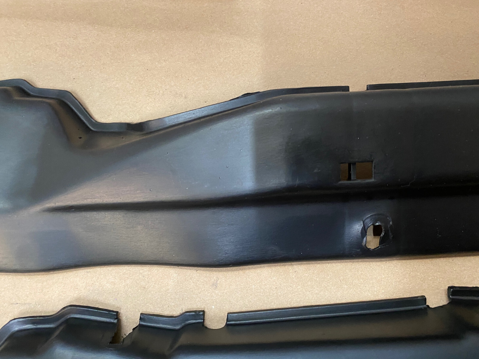 OEM 1977 1978 1979 Cadillac Deville LEFT & RIGHT UPPER RAD SUPPORT SPLASH GUARDS FILLERS PANELS #1614992/#1614993 - Image 9
