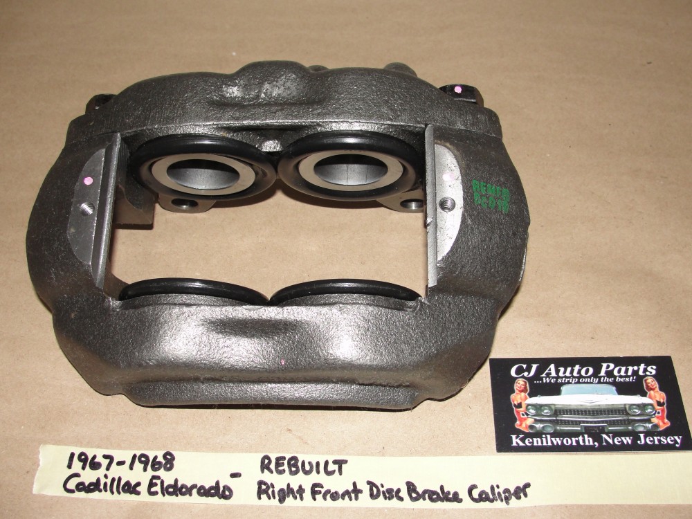 REBUILT 1967 1968 CADILLAC ELDORADO RIGHT PASSENGER SIDE FRONT DISC BRAKE CALIPER DUAL PISTON