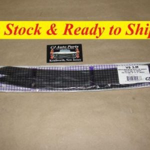 VS 3-M METRO MOULDED SOFTSEAL 1969-1970 CADILLAC DEVILLE CALAIS 2 DOOR HARDTOP AND CONVERTIBLE REAR ROLL-UP QUARTER WINDOW VERTICAL WEATHERSTRIP SEALS 16.5" LONG