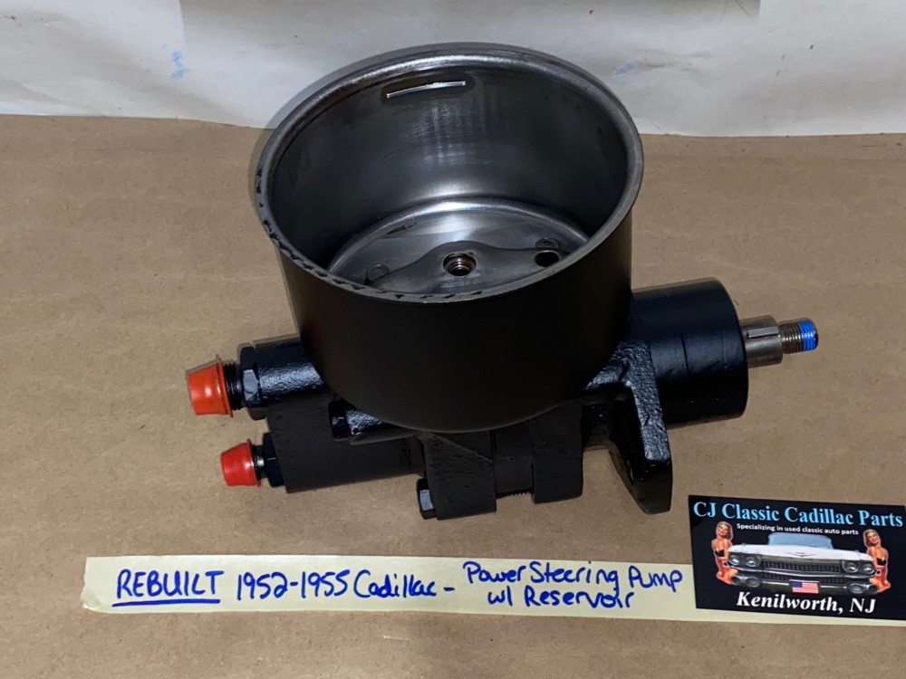 REBUILT Factory Original 1952 1953 1954 1955 Cadillac Deville Eldorado Fleetwood Series 62 Series 60 Saginaw POWER STEERING PUMP With RESERVOIR - Image 2