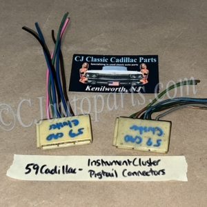 OEM 1959 Cadillac Deville Eldorado Fleetwood DASH INSTRUMENT CLUSTER WIRE HARNESS PIGTAIL CONNECTORS LEFT & RIGHT