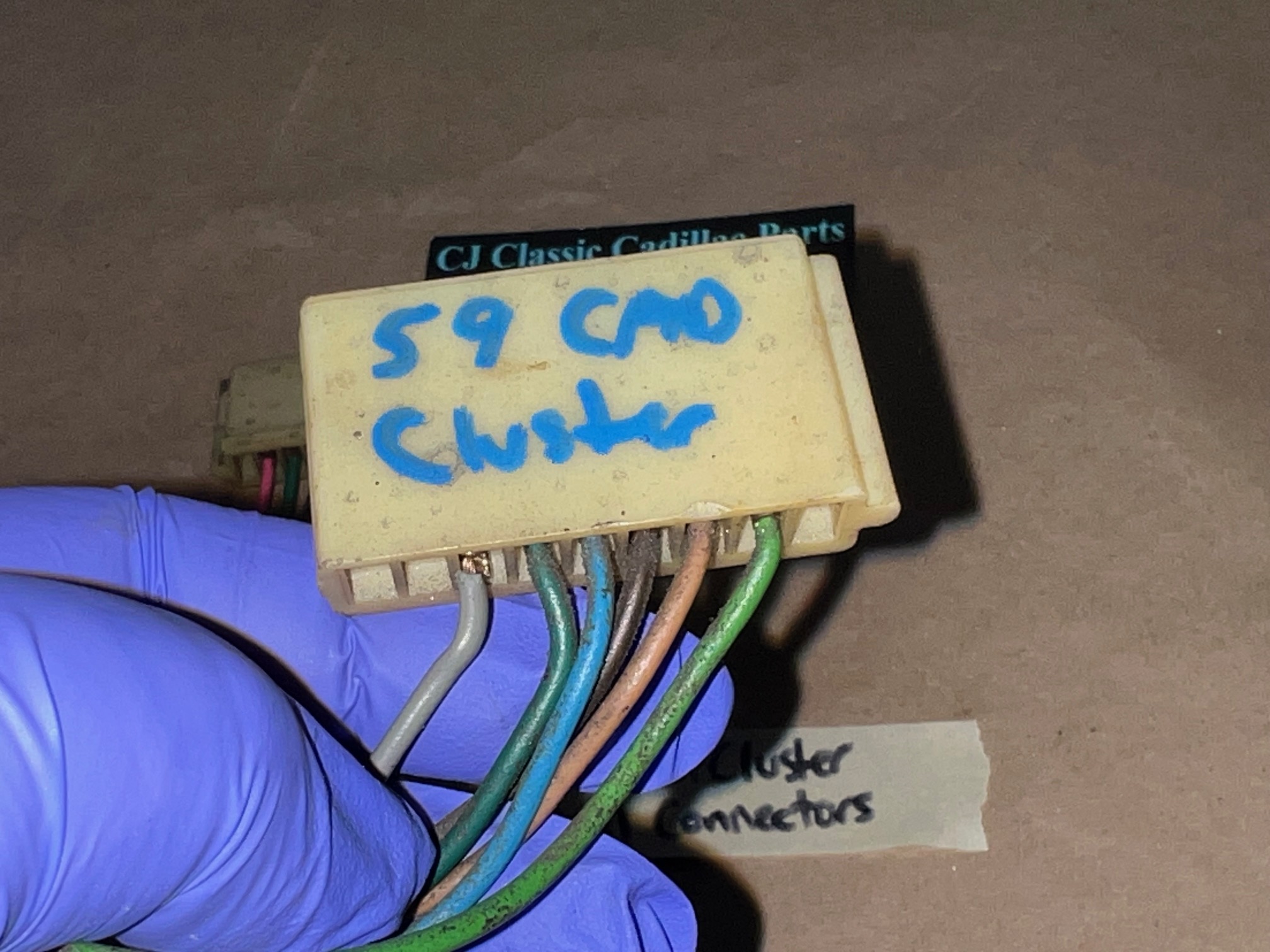 OEM 1959 Cadillac Deville Eldorado Fleetwood DASH INSTRUMENT CLUSTER WIRE HARNESS PIGTAIL CONNECTORS LEFT & RIGHT - Image 4