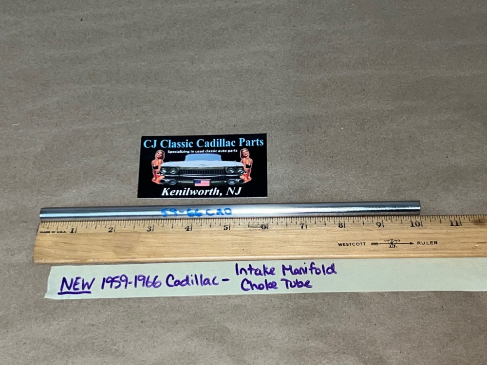 NEW 1959 1960 1961 1962 1963 1964 1965 1966 CADILLAC DEVILLE ELDORADO FLEETWOOD 390/429 ENGINE INTAKE MANIFOLD STAINLESS STEEL HEATER CHOKE TUBE - Image 8