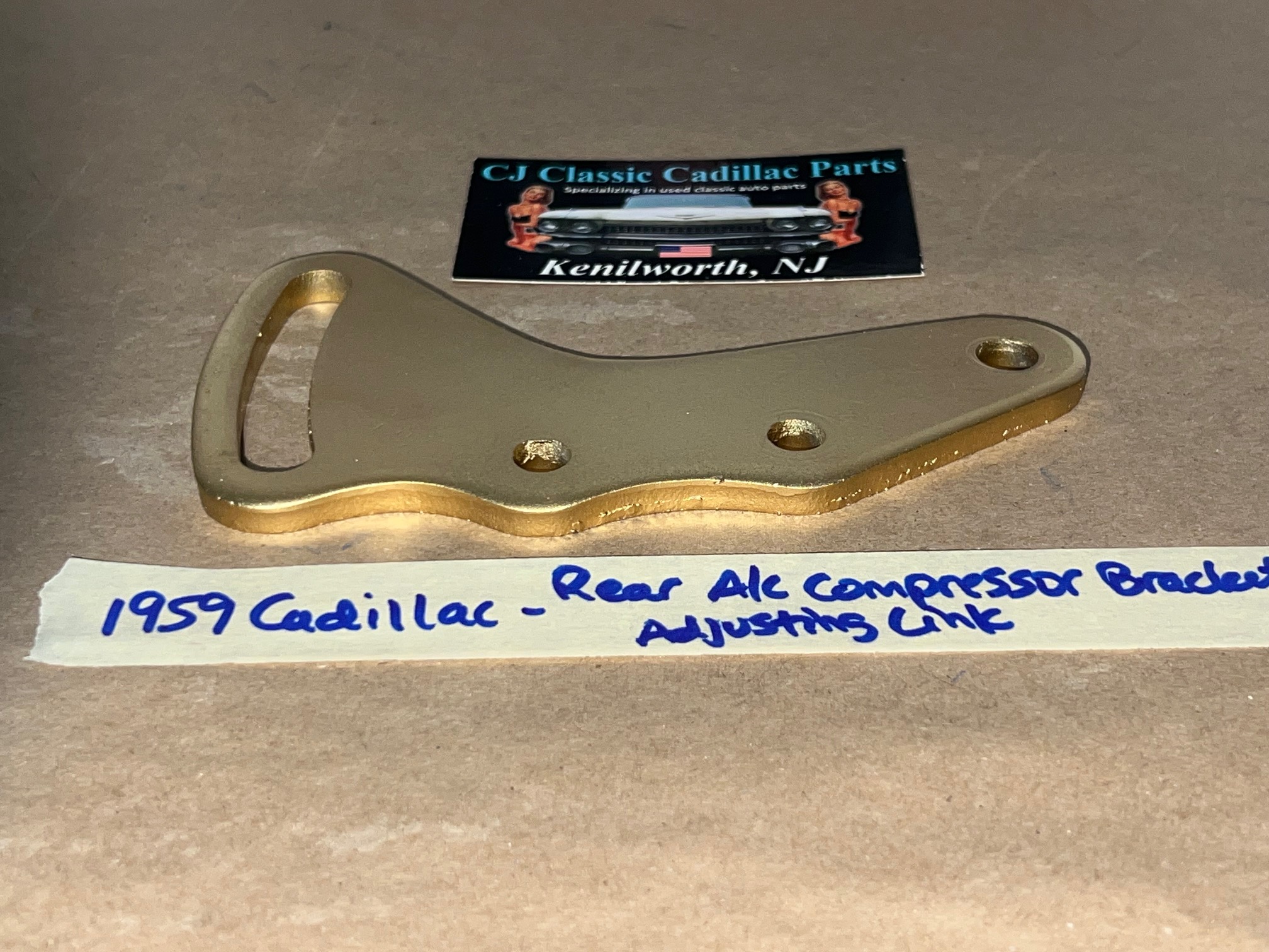 RESTORED 1959 1960 Cadillac Deville Eldorado Fleetwood REAR A/C COMPRESSOR MOUNTING BRACKET ADJUSTING LINK #1475398 - Image 10