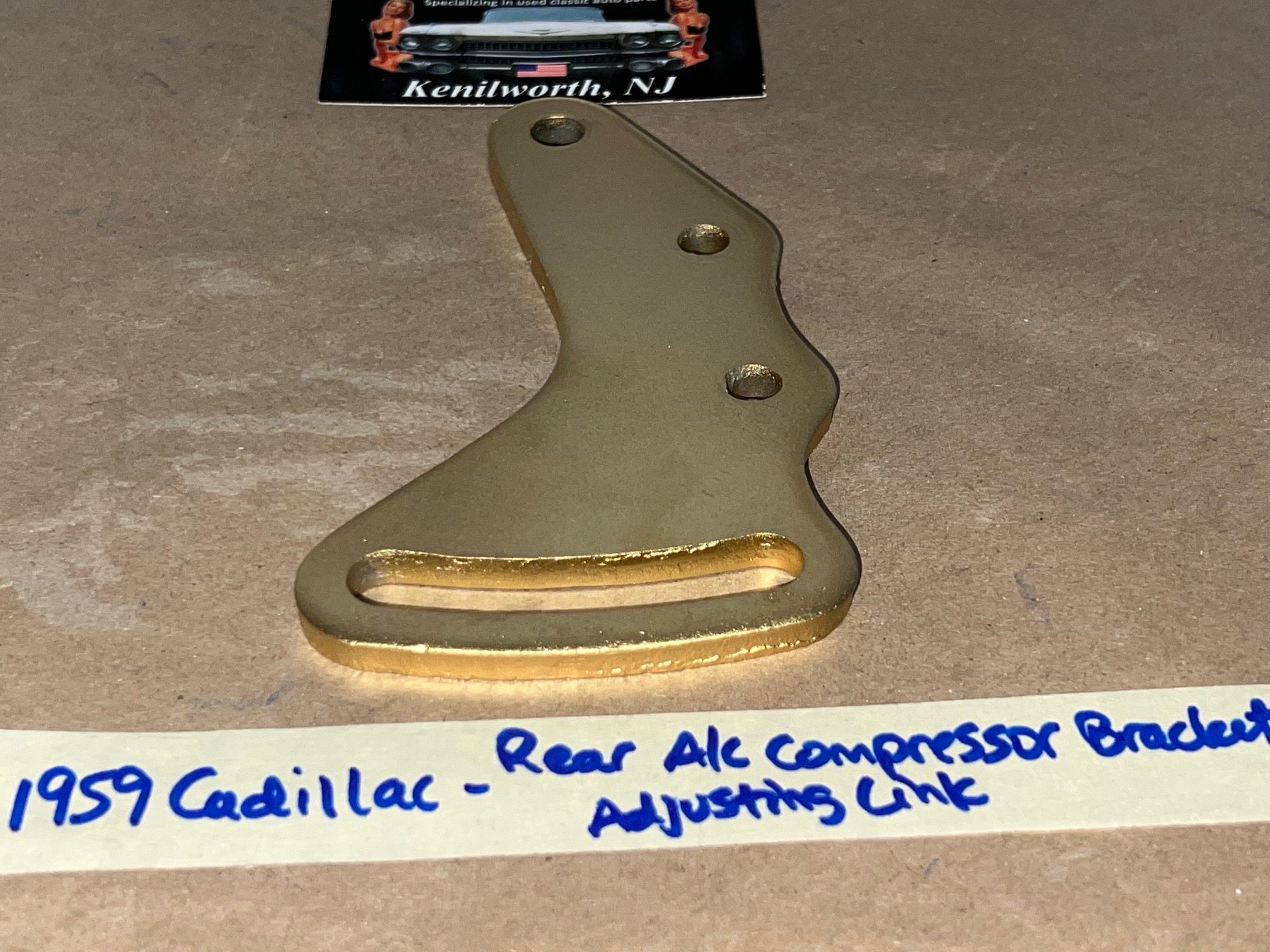 RESTORED 1959 1960 Cadillac Deville Eldorado Fleetwood REAR A/C COMPRESSOR MOUNTING BRACKET ADJUSTING LINK #1475398 - Image 9