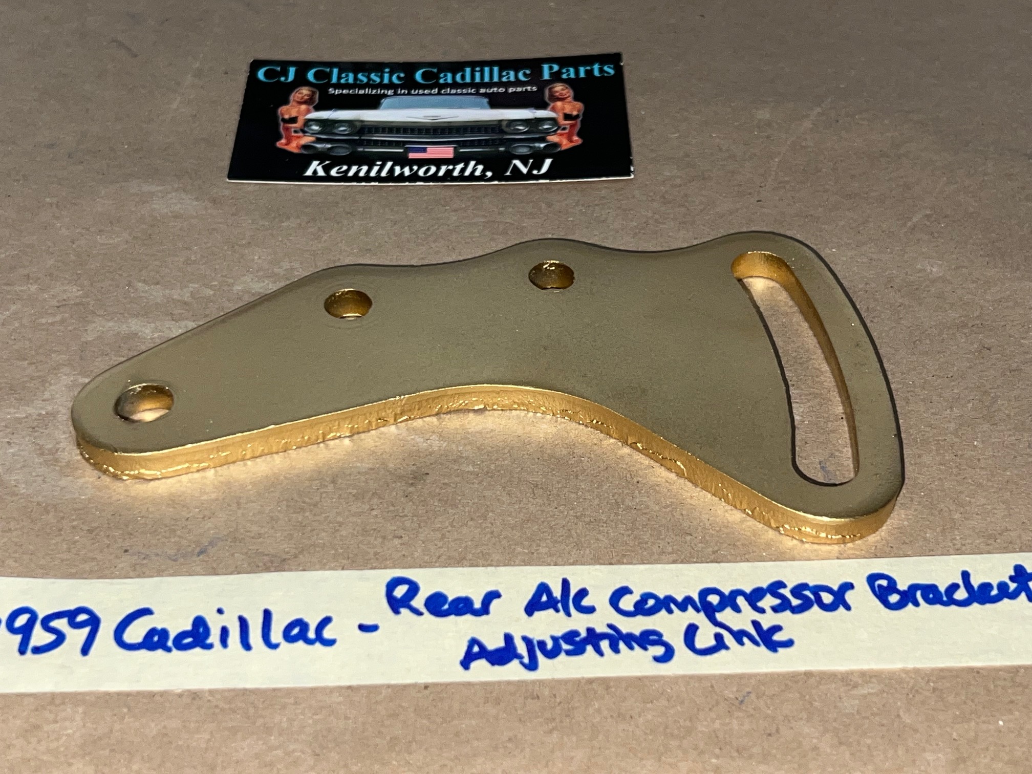 RESTORED 1959 1960 Cadillac Deville Eldorado Fleetwood REAR A/C COMPRESSOR MOUNTING BRACKET ADJUSTING LINK #1475398 - Image 8