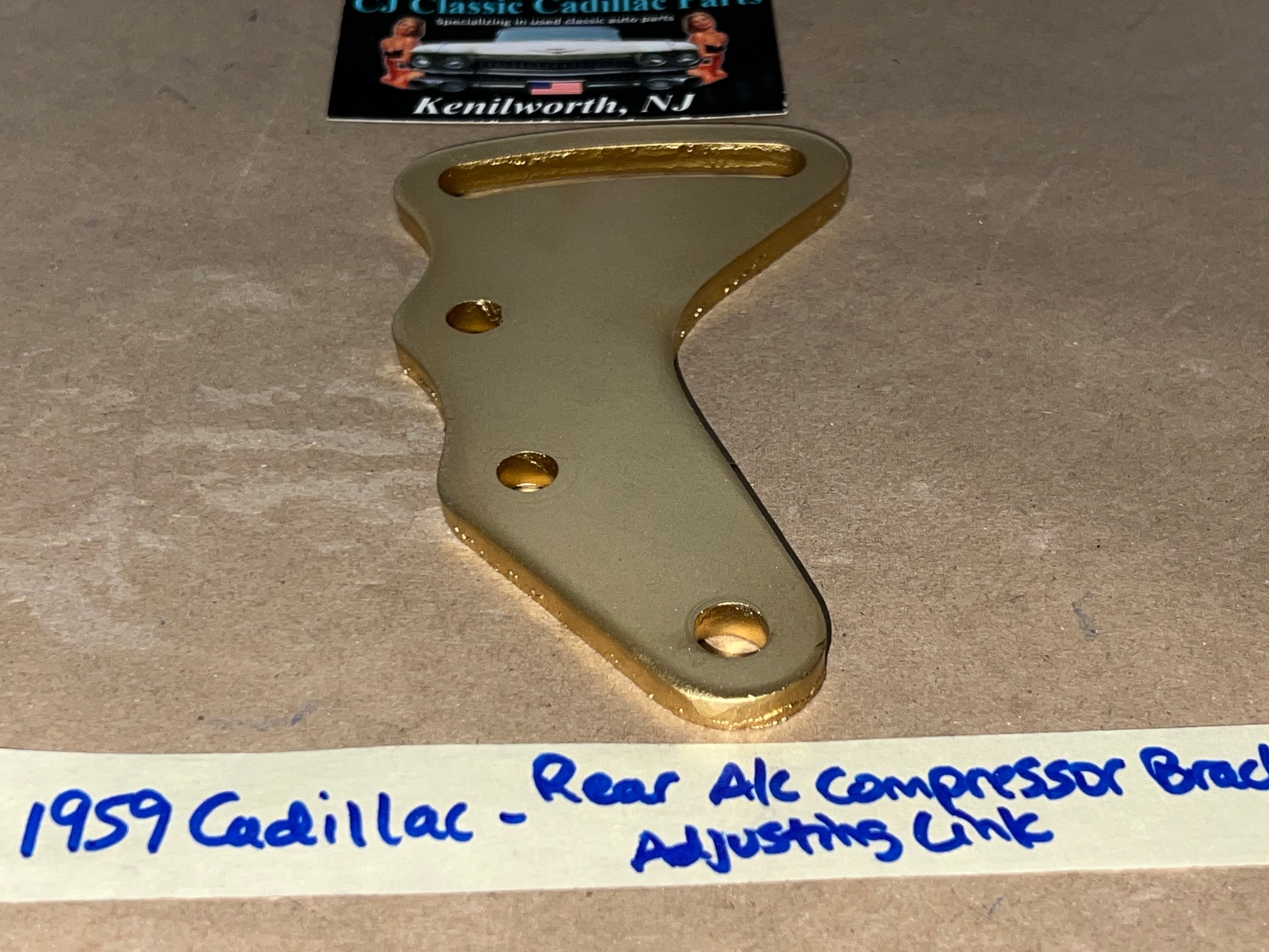 RESTORED 1959 1960 Cadillac Deville Eldorado Fleetwood REAR A/C COMPRESSOR MOUNTING BRACKET ADJUSTING LINK #1475398 - Image 7