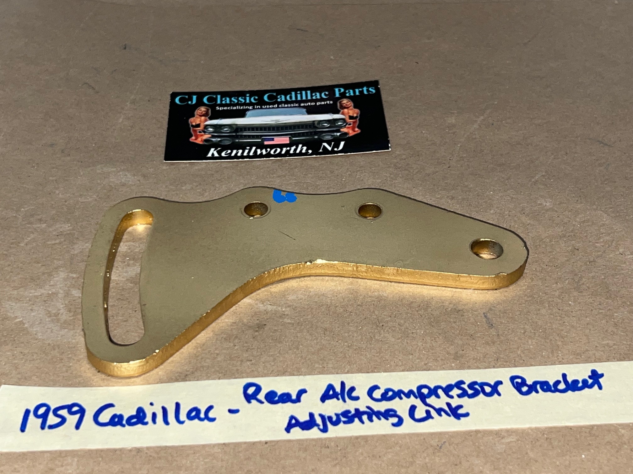 RESTORED 1959 1960 Cadillac Deville Eldorado Fleetwood REAR A/C COMPRESSOR MOUNTING BRACKET ADJUSTING LINK #1475398 - Image 4