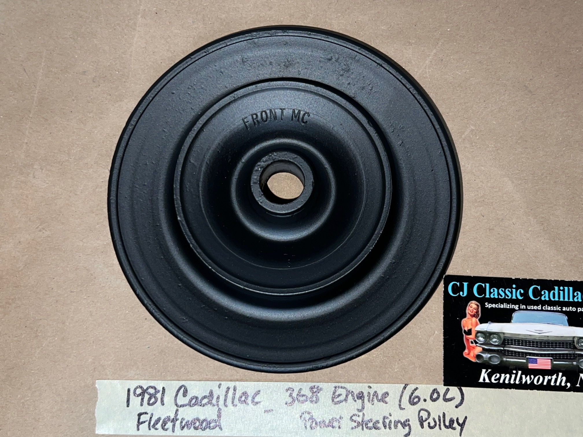 OEM 1981 1982 1983 1984 Cadillac Fleetwood 6.0L 368 Engine 1981 Deville Eldorado 6.0L 368 Engine POWER STEERING PUMP PULLEY #1619733 - Image 11